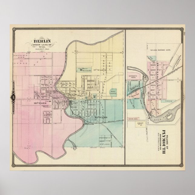 Berlin and Village of Plymouth Poster (Front)