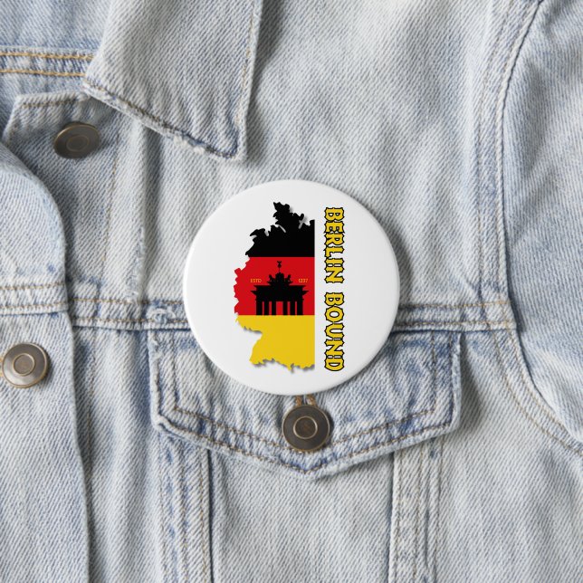 Berlin Bound Brandenburg Gate 3 Inch Round Button (In Situ)
