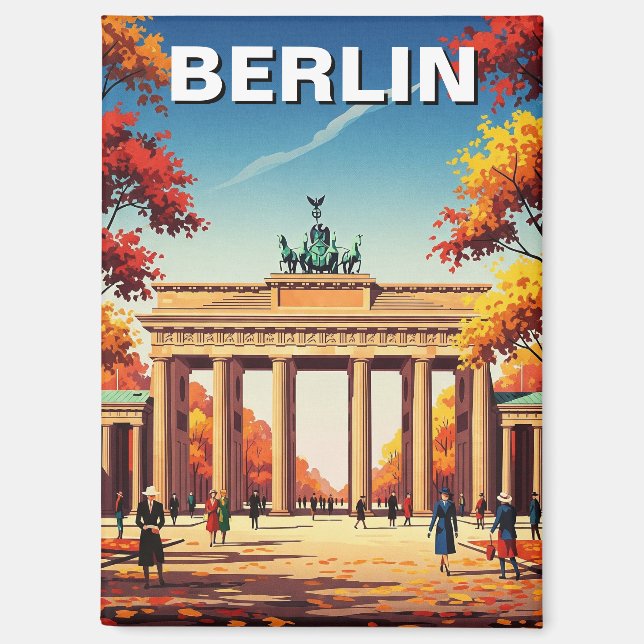 Berlin Brandenburg Gate Germany Travel Magnet (Front)