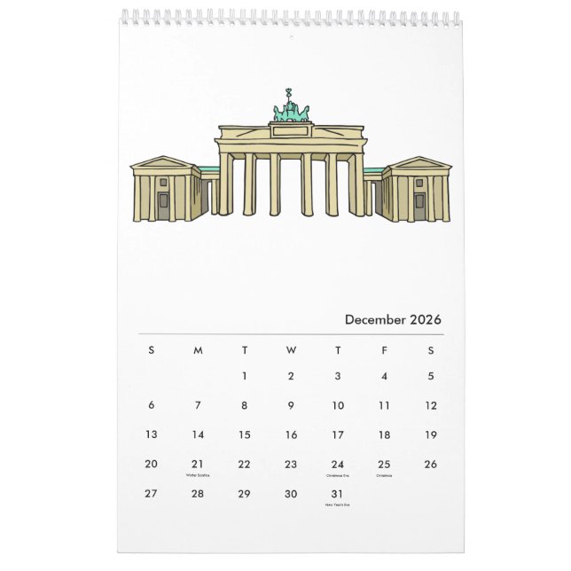 Berlin Calendar 2017 (Dec 2026)