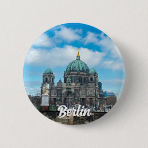 Berlin Cathedral and TV tower in Berlin, Germany 2 Inch Round Button