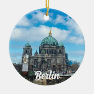 Berlin Cathedral and TV tower in Berlin, Germany Ceramic Ornament