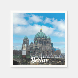 Berlin Cathedral and TV tower in Berlin, Germany Napkin