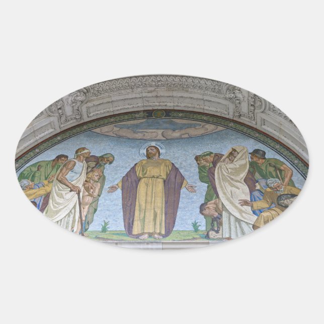 Berlin Cathedral Details Oval Sticker (Front)