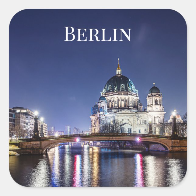 Berlin Cathedral in Berlin, Germany Square Sticker (Front)