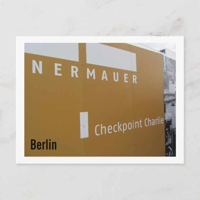 Berlin Checkpoint Charlie Postcard (Front)