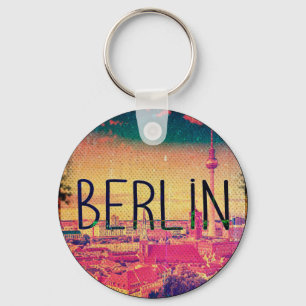 Berlin, circle keychain