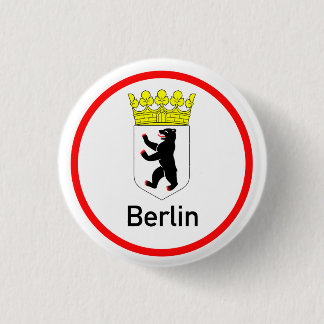 Berlin city coat of arms 1 inch round button