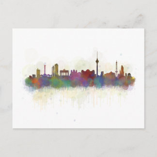 Berlin city Germany. Deutsche Skyline art v2 Postcard