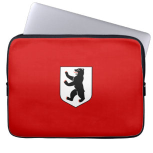 Berlin city symbol germany flag bear emblem laptop sleeve