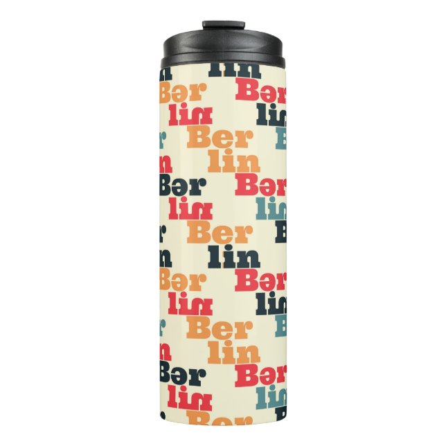 Berlin creative pattern. thermal tumbler (Front)