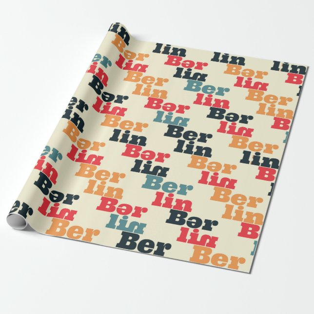 Berlin creative pattern. wrapping paper (Unrolled)