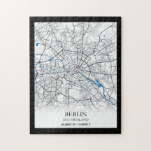 Berlin Deutschland Germany City Map Coordinates