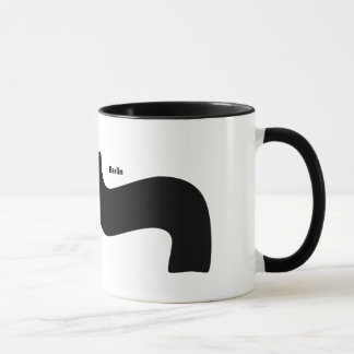 Berlin Font Parenthese Moustache Mug