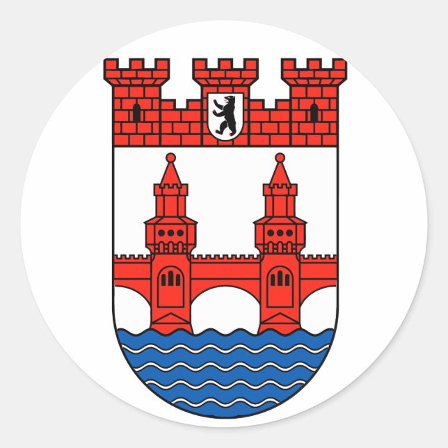 Berlin Friedrichshain-Kreuzberg Classic Round Sticker (Front)