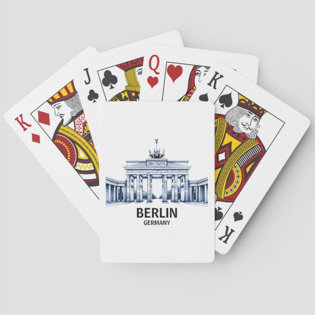 Berlin Germany Brandenburg Gate  Playing Cards (Back)