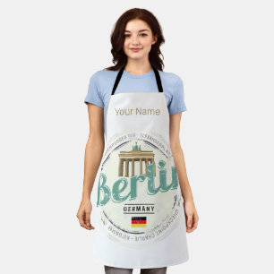 Berlin Germany Brandenburg Gate Vintage Souvenir Apron
