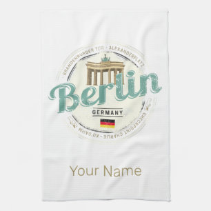 Berlin Germany Brandenburg Gate Vintage Souvenir Kitchen Towel