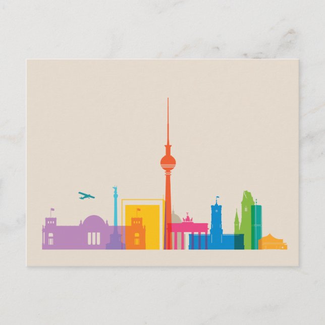 Berlin, Germany Cityscape Postcard (Front)