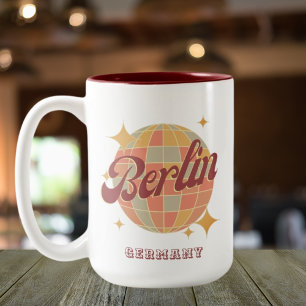 Berlin Germany Disco ball Retro Vintage Two-Tone Coffee Mug