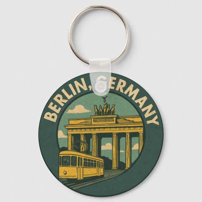Berlin Germany Landmark Art Keychain (Front)