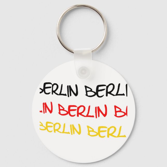 Berlin, Germany Logo Souvenir Keychain (Front)