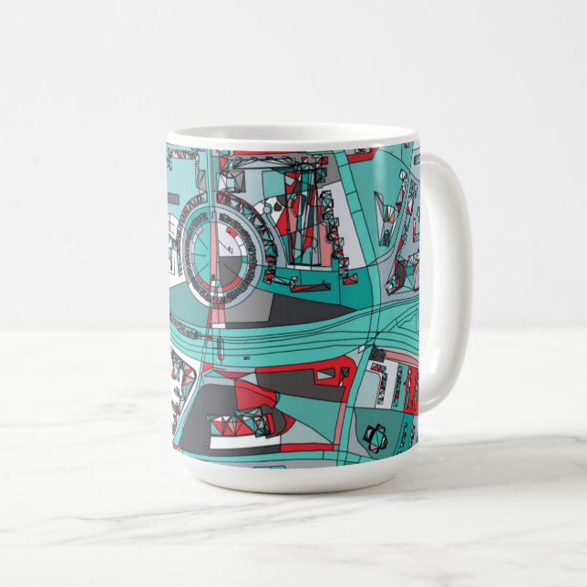 Berlin, Germany Map Coffee Mug (Front Right)