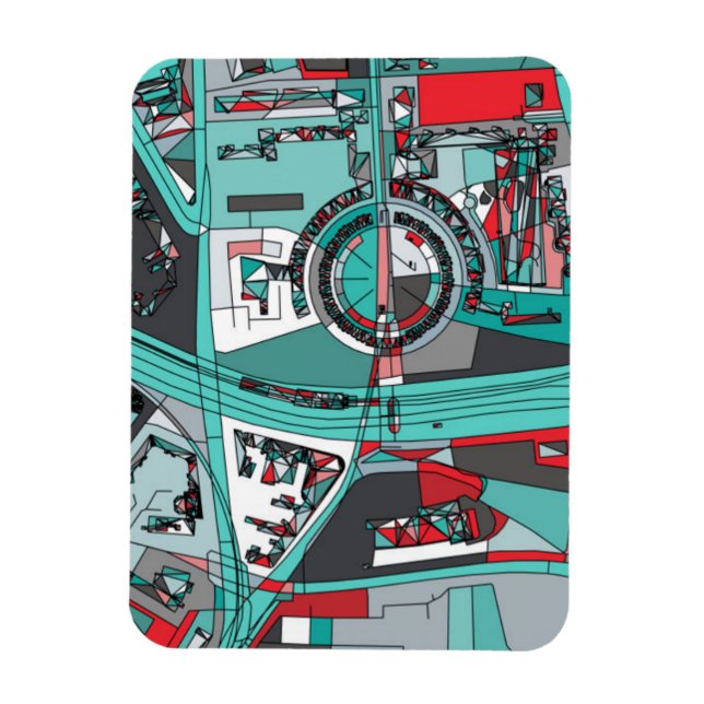 Berlin, Germany Map Magnet (Vertical)