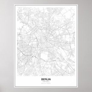 Berlin, Germany Minimalist Map Poster (Style 2)