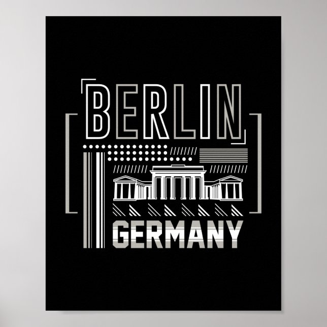 Berlin Germany Modern Architecture Graphic Poster (Front)