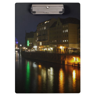 Berlin Germany Night Spree Deutschland Nacht Clipboard