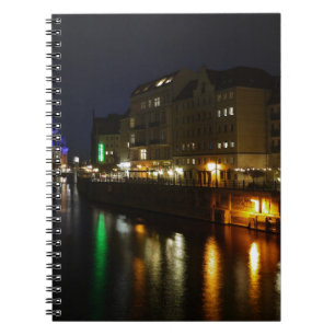 Berlin Germany Night Spree Deutschland Nacht Notebook