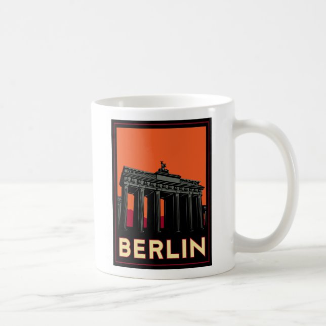 berlin germany oktoberfest art deco retro travel coffee mug (Right)