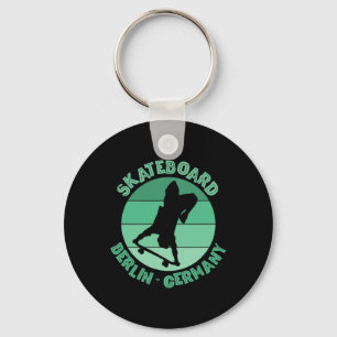 Berlin Germany Skateboarder Urn Skateboarding 1  Keychain