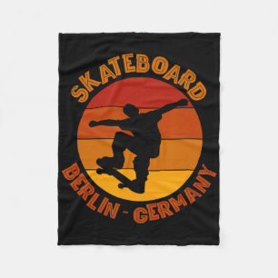 Berlin Germany Skateboarder Urn Skateboarding 2 Fleece Blanket