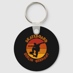 Berlin Germany Skateboarder Urn Skateboarding 2  Keychain