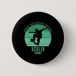 Berlin Germany Skateboarder Urn Skateboarding 4 2 Inch Round Button