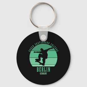 Berlin Germany Skateboarder Urn Skateboarding 4  Keychain