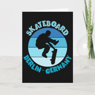 Berlin Germany Skateboarder Urn Skateboarding Card