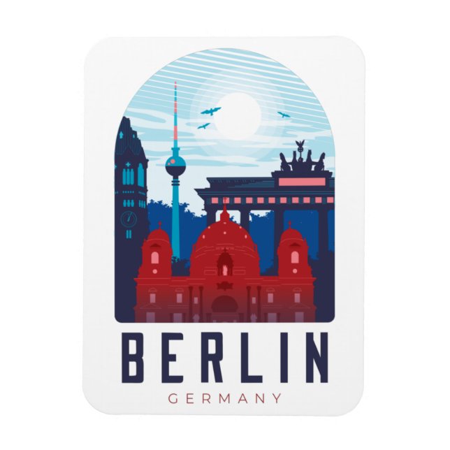 Berlin Germany Skyline Photo Magnet (Vertical)
