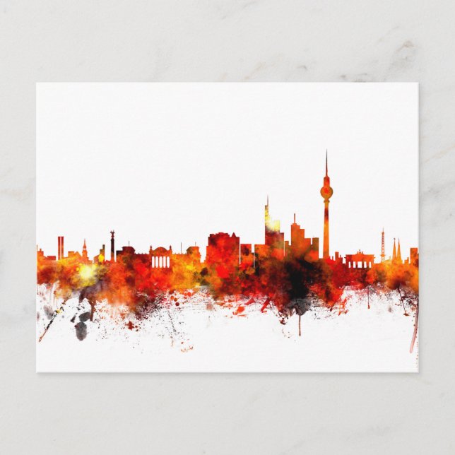 Berlin Germany Skyline Postcard (Front)