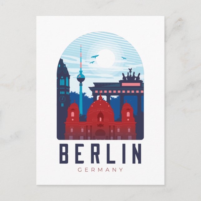 Berlin Germany Skyline  Postcard (Front)