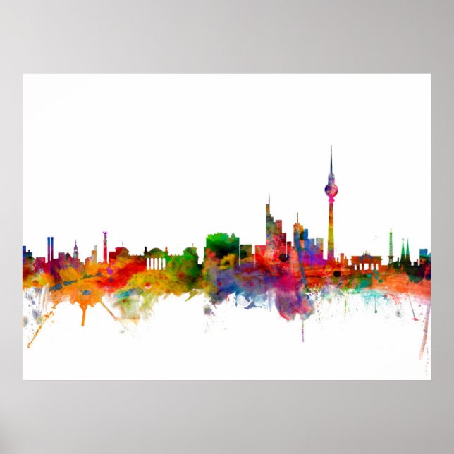 Berlin Germany Skyline Poster (Front)