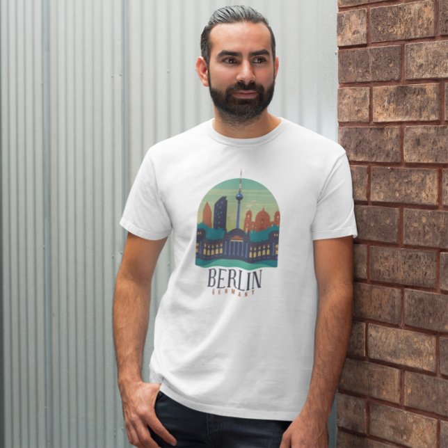 Berlin Germany Skyline T Shirt (Cool Berlin Germany Skyline Art T Shirt)