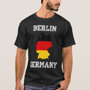 Berlin Germany Vintage Germany Flag Map T-Shirt