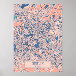 Berlin - Germary Breezy City Map Poster