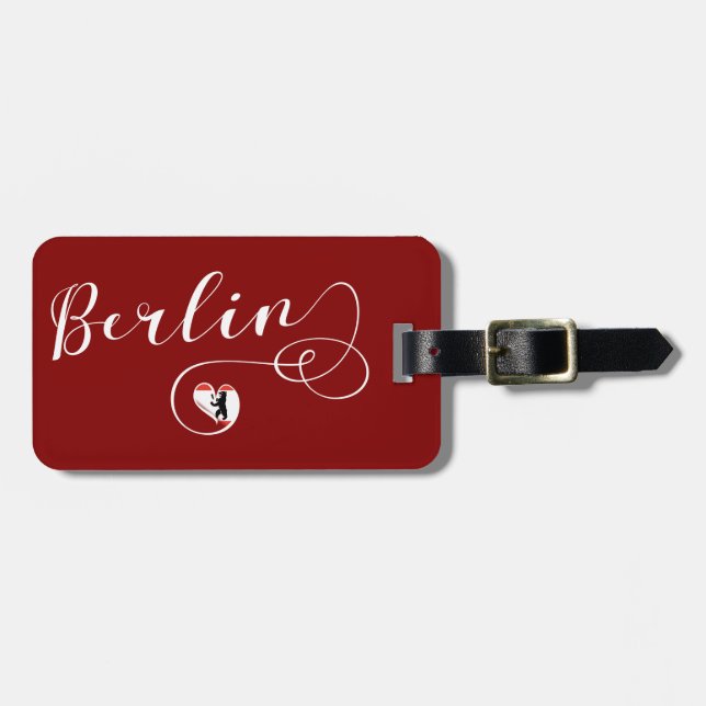 Berlin Heart Luggage Tag Template, Germany (Front Horizontal)
