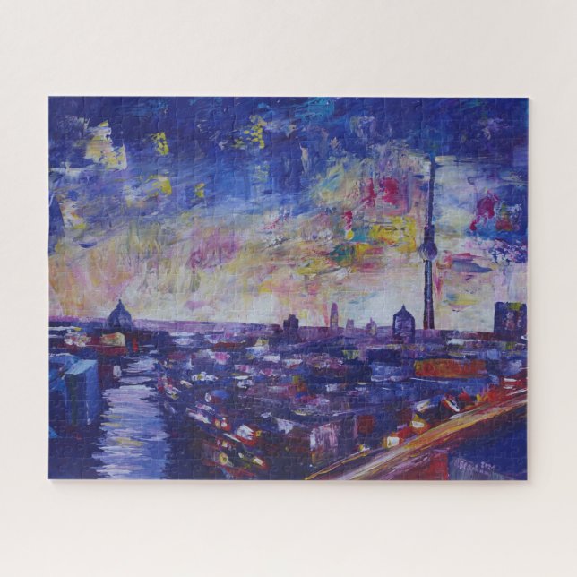 Berlin Impressive Skyline at Night Jigsaw Puzzle (Horizontal)