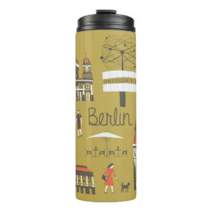 Berlin landmarks and monuments thermal tumbler