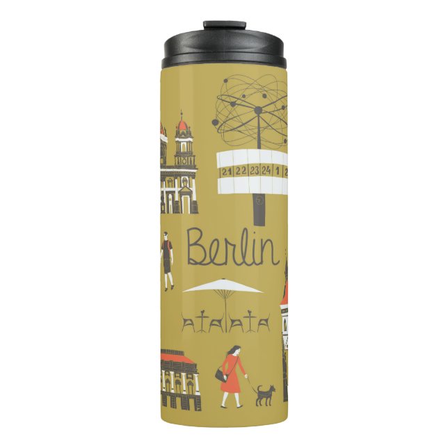 Berlin landmarks and monuments thermal tumbler (Front)